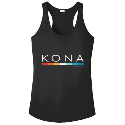 Kona Hawaii Hi Retro Design Ladies PosiCharge Competitor Racerback Tank