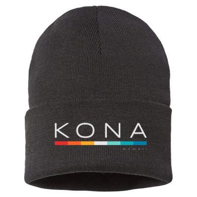 Kona Hawaii Hi Retro Design Sustainable Knit Beanie