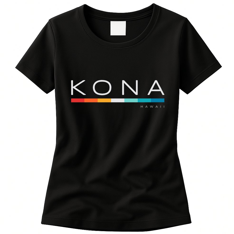 Kona Hawaii Hi Retro Design Womens T-Shirt