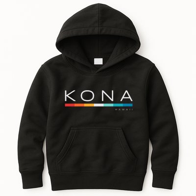 Kona Hawaii Hi Retro Design Kids Hoodie
