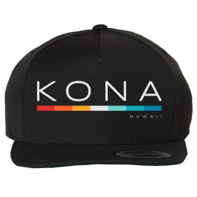 Kona Hawaii Hi Retro Design Wool Snapback Cap