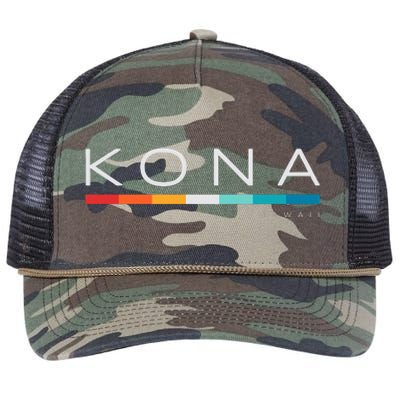 Kona Hawaii Hi Retro Design Retro Rope Trucker Hat Cap