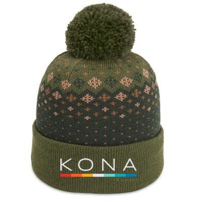 Kona Hawaii Hi Retro Design The Baniff Cuffed Pom Beanie