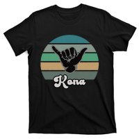 Kona Hawaii HI Retro Shaka Vintage Surfer Surfing Hang Loose T-Shirt