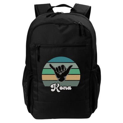 Kona Hawaii HI Retro Shaka Vintage Surfer Surfing Hang Loose Backpack