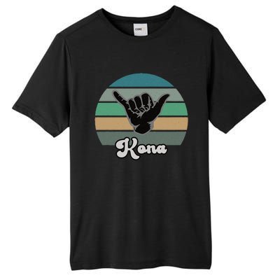 Kona Hawaii HI Retro Shaka Vintage Surfer Surfing Hang Loose Tall Fusion ChromaSoft Performance T-Shirt