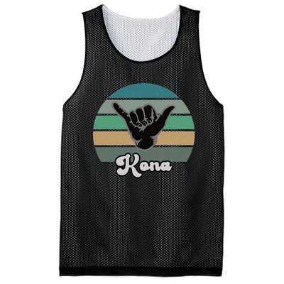 Kona Hawaii HI Retro Shaka Vintage Surfer Surfing Hang Loose Mesh Reversible Basketball Jersey Tank