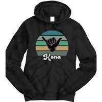 Kona Hawaii HI Retro Shaka Vintage Surfer Surfing Hang Loose Tie Dye Hoodie