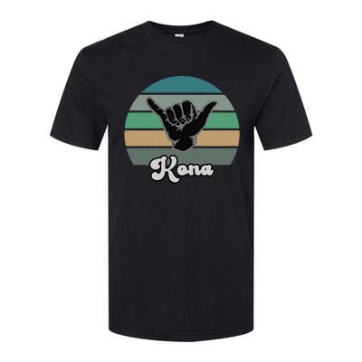 Kona Hawaii HI Retro Shaka Vintage Surfer Surfing Hang Loose Softstyle CVC T-Shirt