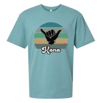 Kona Hawaii HI Retro Shaka Vintage Surfer Surfing Hang Loose Sueded Cloud Jersey T-Shirt