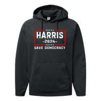 Kamala Harris Harris 2024 Us Flag Democratic President Performance Fleece Hoodie