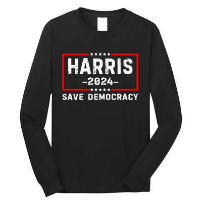 Kamala Harris Harris 2024 Us Flag Democratic President Long Sleeve Shirt