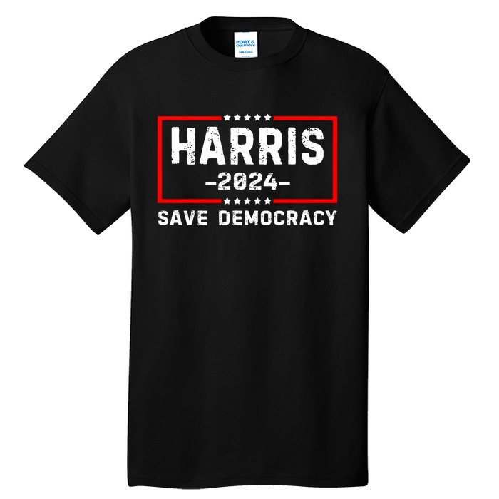 Kamala Harris Harris 2024 Us Flag Democratic President Tall T-Shirt