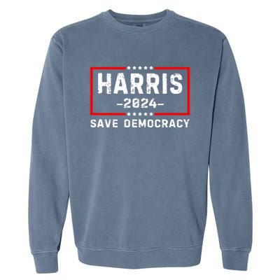 Kamala Harris Harris 2024 Us Flag Democratic President Garment-Dyed Sweatshirt