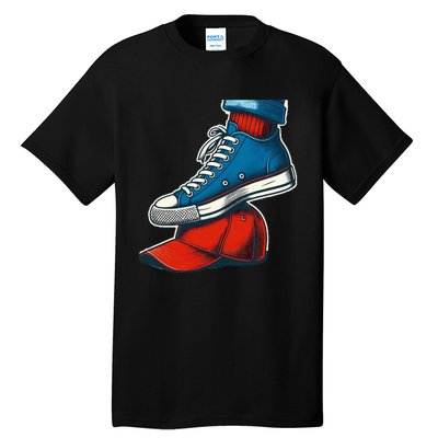 Kamala Harris High Heels Stepping On Red Maga Hat Tall T-Shirt