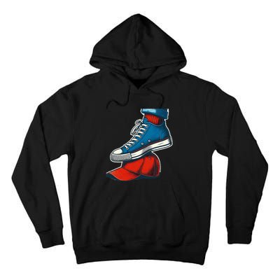 Kamala Harris High Heels Stepping On Red Maga Hat Tall Hoodie