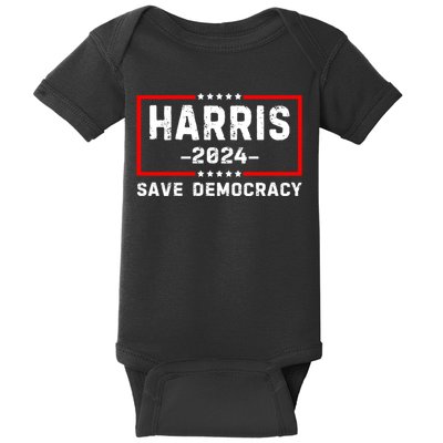 Kamala Harris Harris 2024 Us Flag Democratic President Baby Bodysuit