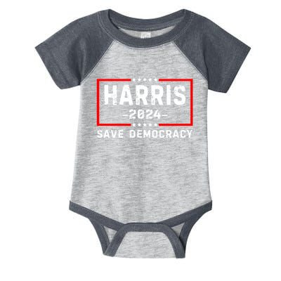 Kamala Harris Harris 2024 Us Flag Democratic President Infant Baby Jersey Bodysuit