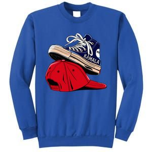 Kamala Harris High Heel Shoes Stepping On Red Hat Sweatshirt