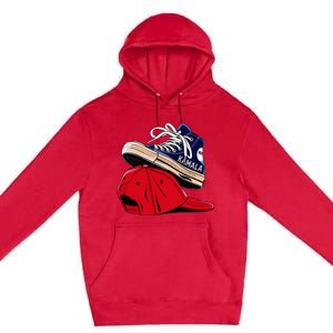 Kamala Harris High Heel Shoes Stepping On Red Hat Premium Pullover Hoodie