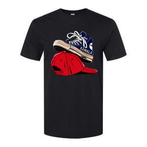 Kamala Harris High Heel Shoes Stepping On Red Hat Softstyle CVC T-Shirt