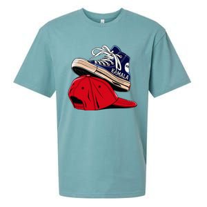 Kamala Harris High Heel Shoes Stepping On Red Hat Sueded Cloud Jersey T-Shirt