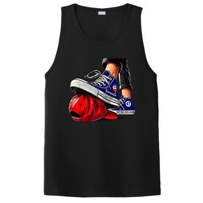 Kamala Harris High Heels Stepping On Red Maga PosiCharge Competitor Tank