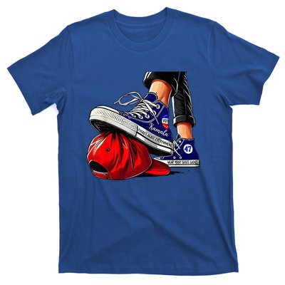 Kamala Harris High Heels Stepping On Red Maga T-Shirt