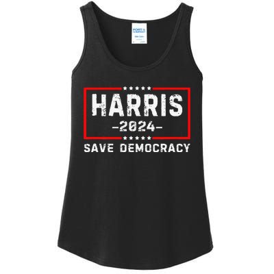 Kamala Harris Harris 2024 Us Flag Democratic President Ladies Essential Tank