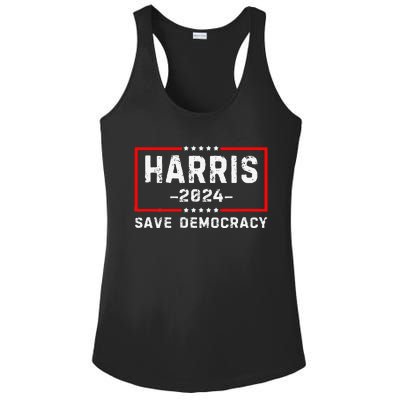 Kamala Harris Harris 2024 Us Flag Democratic President Ladies PosiCharge Competitor Racerback Tank