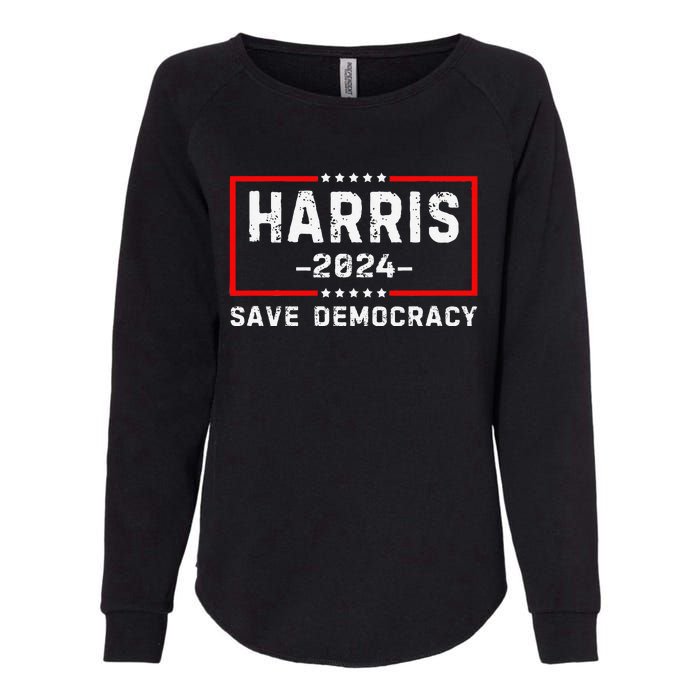 Kamala Harris Harris 2024 Us Flag Democratic President Womens California Wash Sweatshirt