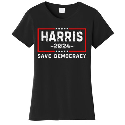 Kamala Harris Harris 2024 Us Flag Democratic President Women's T-Shirt