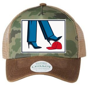 Kamala Harris Heels Stepping On Maga Hat Legacy Tie Dye Trucker Hat