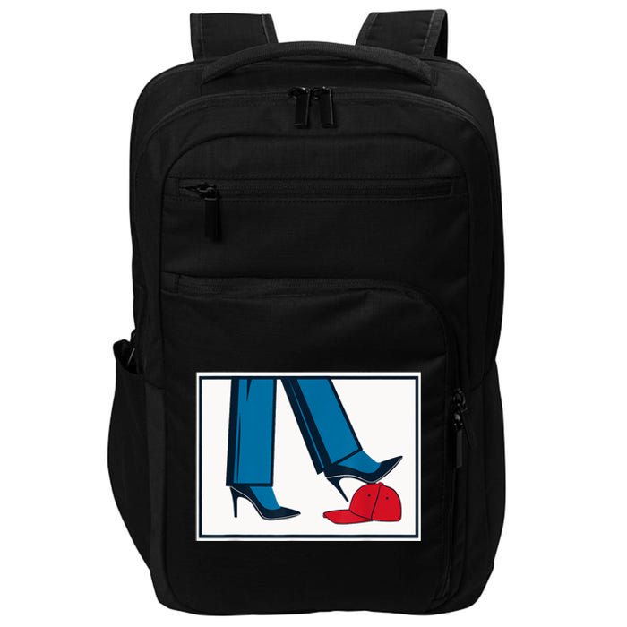 Kamala Harris Heels Stepping On Maga Hat Impact Tech Backpack