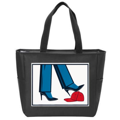 Kamala Harris Heels Stepping On Maga Hat Zip Tote Bag