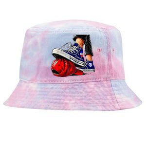 Kamala Harris High Heels Stepping On Red Maga Tie-Dyed Bucket Hat