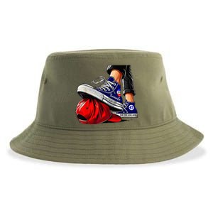 Kamala Harris High Heels Stepping On Red Maga Sustainable Bucket Hat