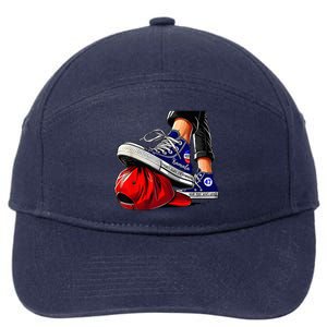 Kamala Harris High Heels Stepping On Red Maga 7-Panel Snapback Hat