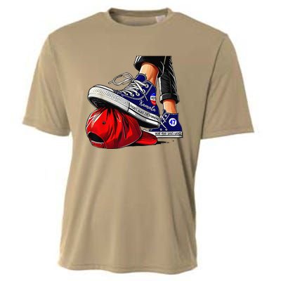 Kamala Harris High Heels Stepping On Red Maga Hat Gift Cooling Performance Crew T-Shirt