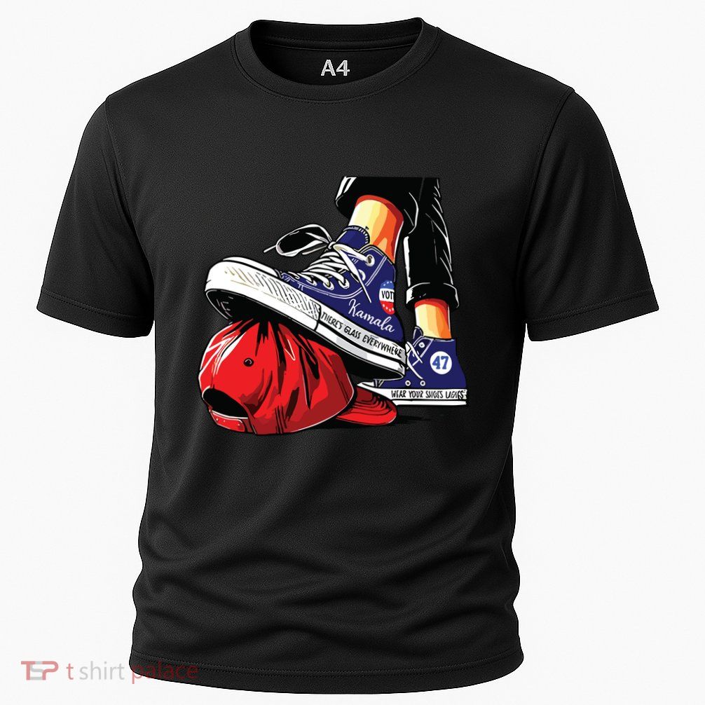 Kamala Harris High Heels Stepping On Red Maga Hat Performance Shirt