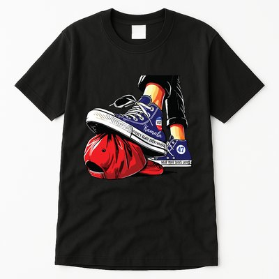 Kamala Harris High Heels Stepping On Red Maga Hat Tall T-Shirt