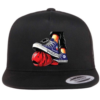 Kamala Harris High Heels Stepping On Red Maga Hat Flatbill Hat