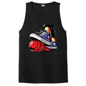 Kamala Harris High Heels Stepping On Red Maga Hat PosiCharge Competitor Tank