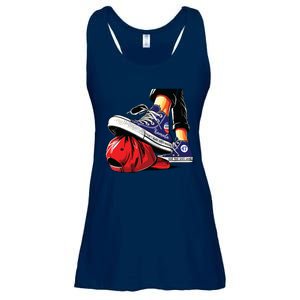 Kamala Harris High Heels Stepping On Red Maga Hat Ladies Essential Flowy Tank