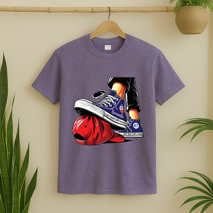 Kamala Harris High Heels Stepping On Red Maga Hat T-Shirt