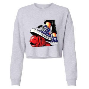 Kamala Harris High Heels Stepping On Red Maga Hat Cropped Pullover Crew