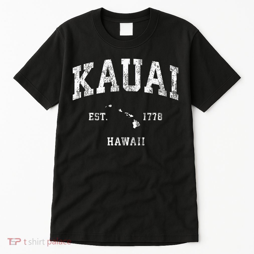 Kauai Hawaii Hi Vintage Athletic Sports Design Tall T-Shirt