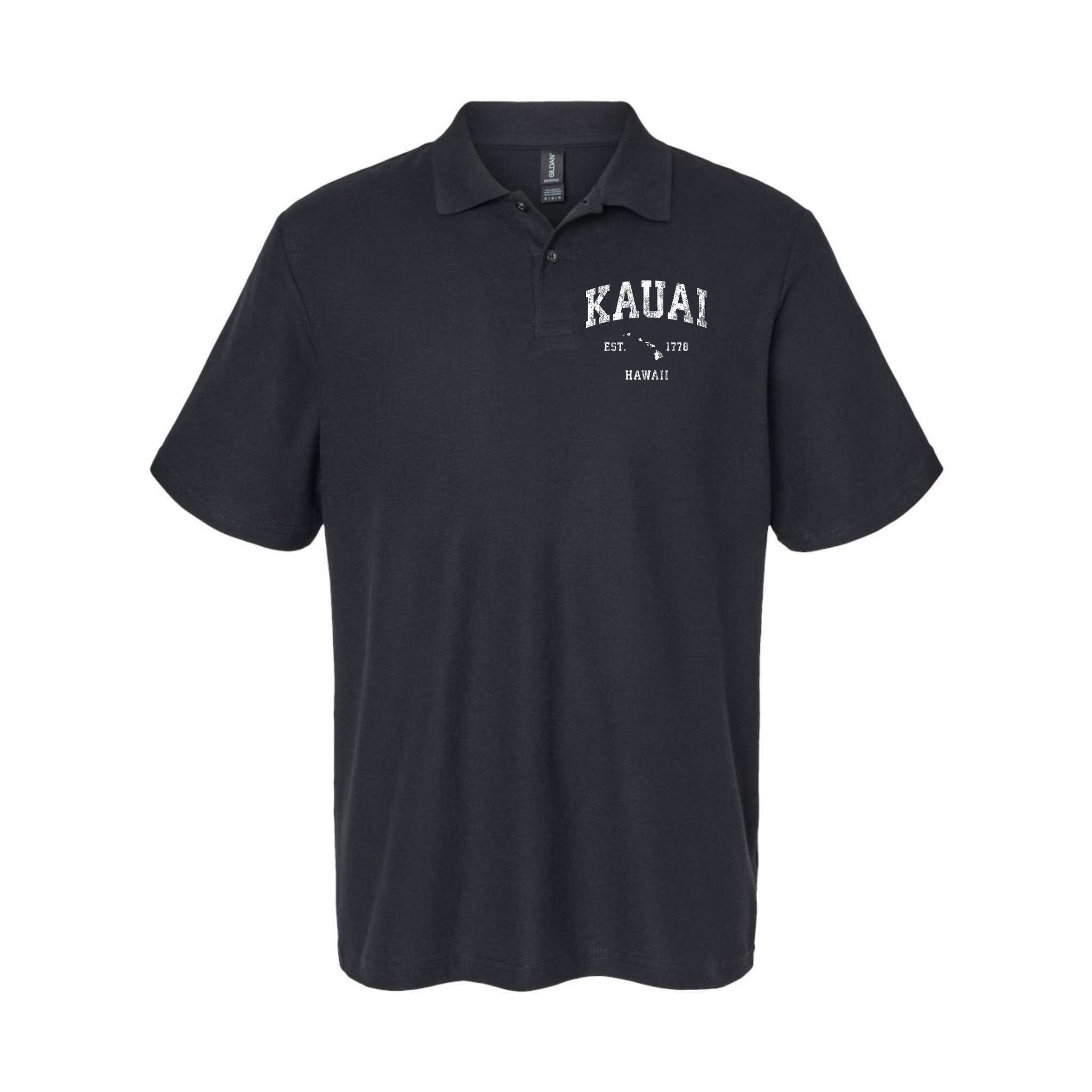 Kauai Hawaii Hi Vintage Athletic Sports Design Polo