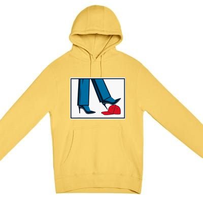 Kamala Harris Heels Stepping On Maga Hat Premium Pullover Hoodie