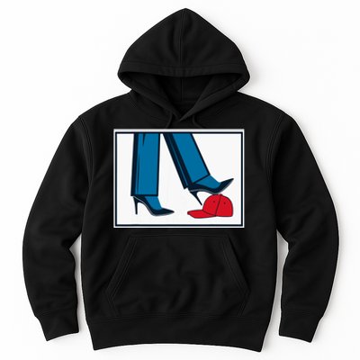 Kamala Harris Heels Stepping On Maga Hat Hoodie